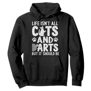 Life Is Not All Cats And Darts But It Should Be Hoodie Funny Dartist Gift TS12 Black Print Your Wear