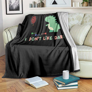 Funny Dinosaur Dartist Player Gift Throw Blanket I Do Not Like Darts TS12 Print Your Wear