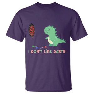 Funny Dinosaur Dartist Player Gift T Shirt I Do Not Like Darts TS12 Purple Print Your Wear