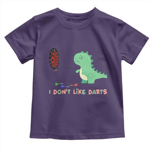 Funny Dinosaur Dartist Player Gift Toddler T Shirt I Do Not Like Darts TS12 Purple Print Your Wear