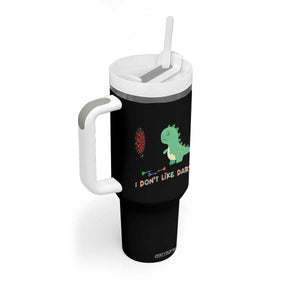 Funny Dinosaur Dartist Player Gift Tumbler With Handle I Do Not Like Darts TS12 Print Your Wear