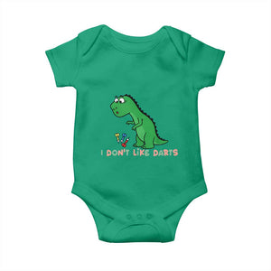 Funny Dinosaur Short Arms Problem Baby Onesie I Do Not Like Darts TS12 Irish Green Print Your Wear