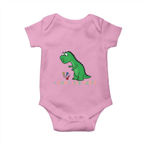 Funny Dinosaur Short Arms Problem Baby Onesie I Do Not Like Darts TS12 Light Pink Print Your Wear