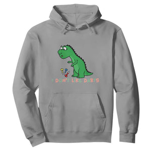 Funny Dinosaur Short Arms Problem Hoodie I Do Not Like Darts TS12 Sport Gray Print Your Wear