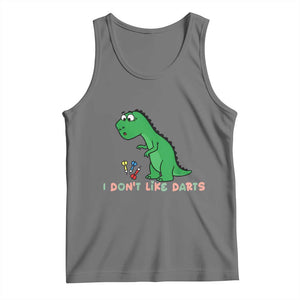 Funny Dinosaur Short Arms Problem Tank Top I Do Not Like Darts TS12 Black Heather Print Your Wear