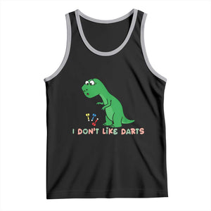 Funny Dinosaur Short Arms Problem Tank Top I Do Not Like Darts TS12 Black Athletic Heather Print Your Wear