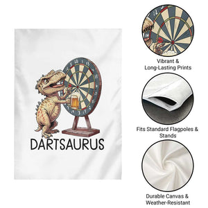 Dartsaurus Garden Flag Funny Dinosaur Dart Player Gift TS12 Print Your Wear