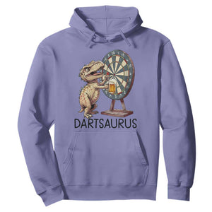 Dartsaurus Hoodie Funny Dinosaur Dart Player Gift TS12 Violet Print Your Wear