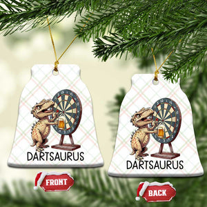 Dartsaurus Ceramic Ornament Funny Dinosaur Dart Player Gift TS12 Print Your Wear