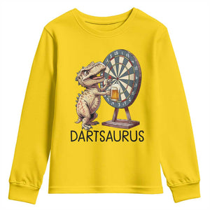 Dartsaurus Youth Sweatshirt Funny Dinosaur Dart Player Gift TS12 Daisy Print Your Wear