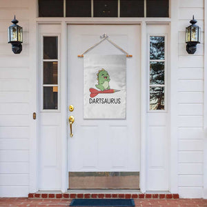 Cute Dartsaurus Playing Dart Garden Flag Dinosaur Lover Gift TS12 Print Your Wear