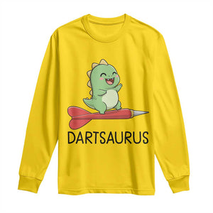 Cute Dartsaurus Playing Dart Long Sleeve Shirt Dinosaur Lover Gift TS12 Daisy Print Your Wear