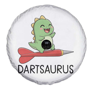 Cute Dartsaurus Playing Dart Spare Tire Cover Dinosaur Lover Gift TS12 Print Your Wear