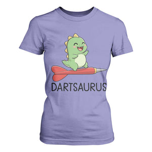 Cute Dartsaurus Playing Dart T Shirt For Women Dinosaur Lover Gift TS12 Violet Print Your Wear