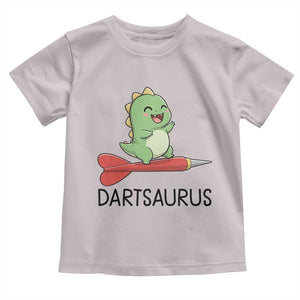 Cute Dartsaurus Playing Dart Toddler T Shirt Dinosaur Lover Gift TS12 Ice Gray Print Your Wear
