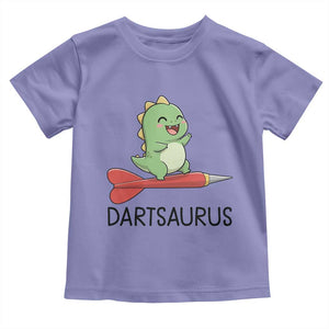 Cute Dartsaurus Playing Dart Toddler T Shirt Dinosaur Lover Gift TS12 Violet Print Your Wear