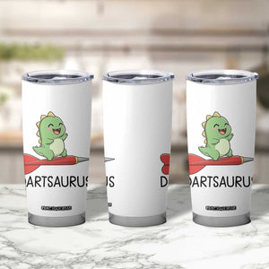 Cute Dartsaurus Playing Dart Tumbler Cup Dinosaur Lover Gift TS12 Print Your Wear