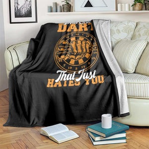 Funny Dartist Pub Game Throw Blanket That One Dart That Just Hates You TS12 Print Your Wear