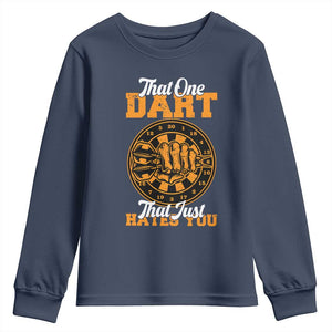 Funny Dartist Pub Game Youth Sweatshirt That One Dart That Just Hates You TS12 Navy Print Your Wear