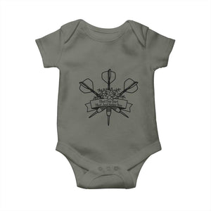 Funny Darts Sarcasm Baby Onesie That One Dart That Just Hates You TS12 Military Green Print Your Wear