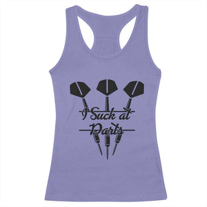 Funny I Suck At Darts Racerback Tank Top Bar Game Lover Dartist Gift TS12 Violet Print Your Wear