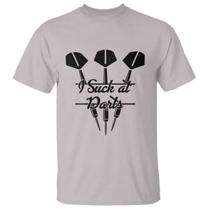 Funny I Suck At Darts T Shirt Bar Game Lover Dartist Gift TS12 Ice Gray Print Your Wear