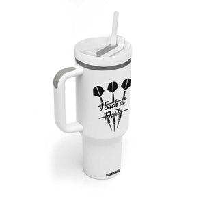Funny I Suck At Darts Tumbler With Handle Bar Game Lover Dartist Gift TS12 Print Your Wear