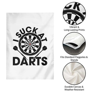 Funny I Suck At Darts Garden Flag Darts Lover Gift For Bad Players TS12 Print Your Wear