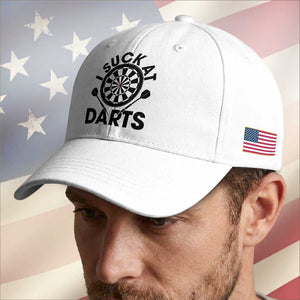 Funny I Suck At Darts Baseball Cap Darts Lover Gift For Bad Players TS12 Print Your Wear