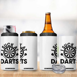 Funny I Suck At Darts 4 in 1 Can Cooler Tumbler Darts Lover Gift For Bad Players TS12 Print Your Wear