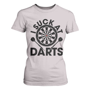 Funny I Suck At Darts T Shirt For Women Darts Lover Gift For Bad Players TS12 Ice Gray Print Your Wear