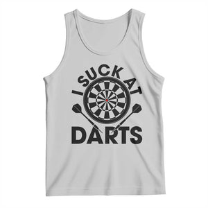 Funny I Suck At Darts Tank Top Darts Lover Gift For Bad Players TS12 Ash Print Your Wear
