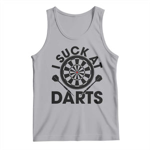 Funny I Suck At Darts Tank Top Darts Lover Gift For Bad Players TS12 Athletic Heather Print Your Wear