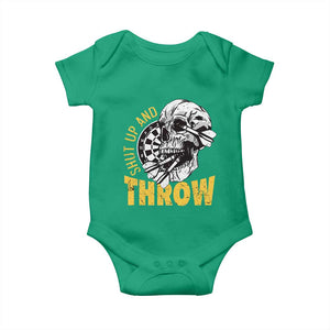 Funny Skeleton Darts Player Baby Onesie I Suck At Darts TS12 Irish Green Print Your Wear