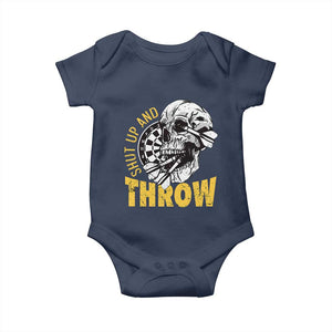 Funny Skeleton Darts Player Baby Onesie I Suck At Darts TS12 Navy Print Your Wear