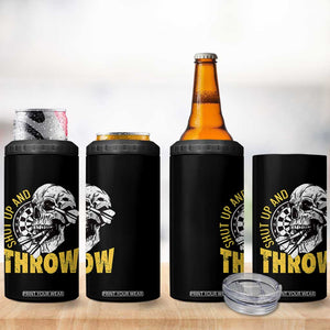 Funny Skeleton Darts Player 4 in 1 Can Cooler Tumbler I Suck At Darts TS12 Print Your Wear