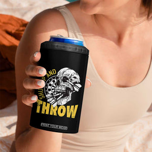 Funny Skeleton Darts Player 4 in 1 Can Cooler Tumbler I Suck At Darts TS12 Print Your Wear
