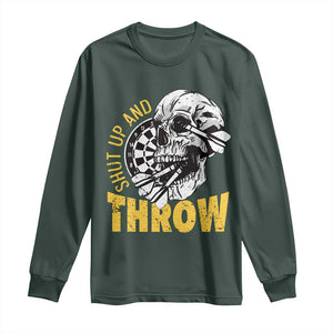Funny Skeleton Darts Player Long Sleeve Shirt I Suck At Darts TS12 Dark Forest Green Print Your Wear