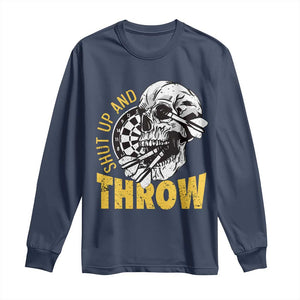 Funny Skeleton Darts Player Long Sleeve Shirt I Suck At Darts TS12 Navy Print Your Wear
