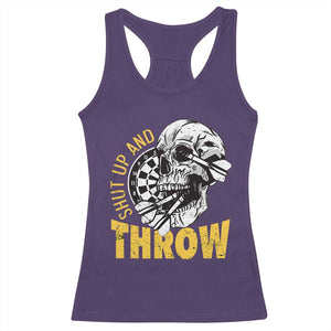 Funny Skeleton Darts Player Racerback Tank Top I Suck At Darts TS12 Purple Print Your Wear