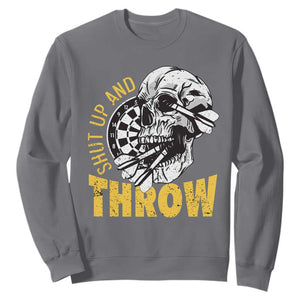 Funny Skeleton Darts Player Sweatshirt I Suck At Darts TS12 Charcoal Print Your Wear
