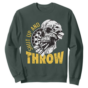 Funny Skeleton Darts Player Sweatshirt I Suck At Darts TS12 Dark Forest Green Print Your Wear