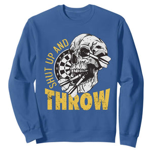 Funny Skeleton Darts Player Sweatshirt I Suck At Darts TS12 Royal Blue Print Your Wear