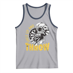 Funny Skeleton Darts Player Tank Top I Suck At Darts TS12 Athletic Heather Navy Print Your Wear