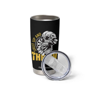 Funny Skeleton Darts Player Tumbler Cup I Suck At Darts TS12 Print Your Wear