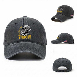 Funny Skeleton Darts Player Washed Cotton Baseball Cap I Suck At Darts TS12 Washed Cap Universal Fit Dark Gray Print Your Wear