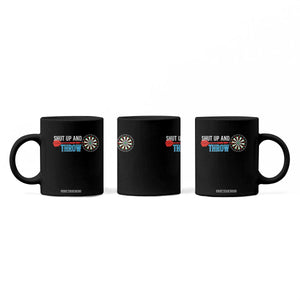 Shut Up And Throw Coffee Mug Funny Darts Player Gift TS12 Print Your Wear