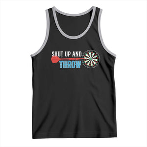 Shut Up And Throw Tank Top Funny Darts Player Gift TS12 Black Athletic Heather Print Your Wear