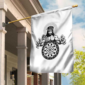 Funny Christian Dartist Gift Garden Flag Jesus Bullseye Shooter TS12 Print Your Wear