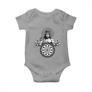 Funny Christian Dartist Gift Baby Onesie Jesus Bullseye Shooter TS12 Sport Gray Print Your Wear